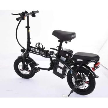 2026 Upgraded Simple Goods Folding Electric Bike 250W Adults Teens Removable Battery Fat Tire Beach Snow Black Modern