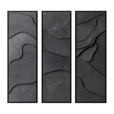 Economy Smart Pick Wall Art Brushed Aluminum Minimalist Geometric Abstract Charcoal Silver Universal