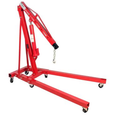 Select Pure Value 2 Ton Folding Hydraulic Engine Hoist Cherry Picker Shop Crane Hoist Lift with 6 Fully Rotating Caster Wheels Universal