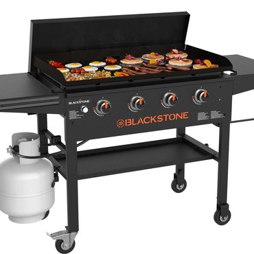 Select Everyday Co Blackstone Original 4-Burner 36" Propane Omnivore Griddle with Hard Cover Reliable