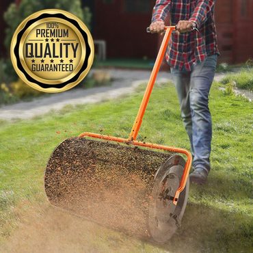 Limited Pure Value Heavy-Duty 24 Inch Peat Moss Compost Spreader With Adjustable Handle Fine