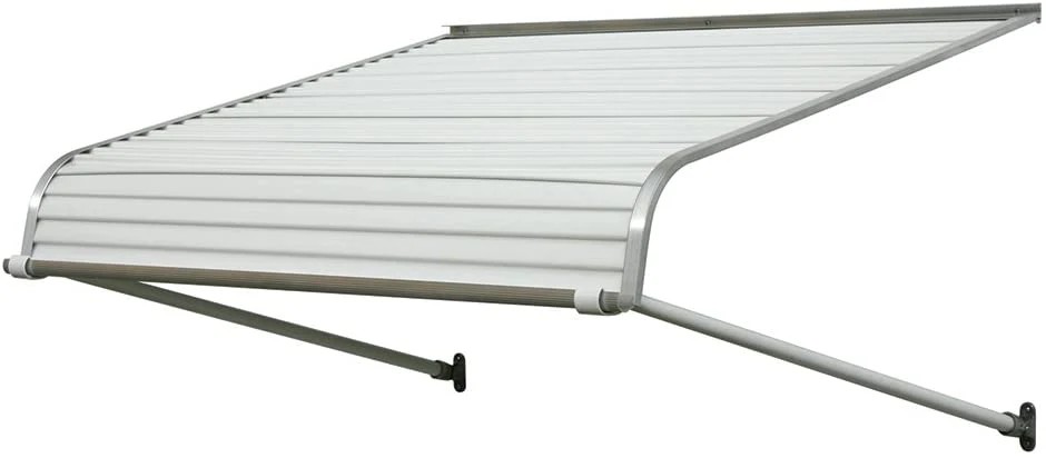 Genuine Pure Value NuImage Awnings 60425 Series 2500 Aluminum Door Canopy with Support Arms Modern