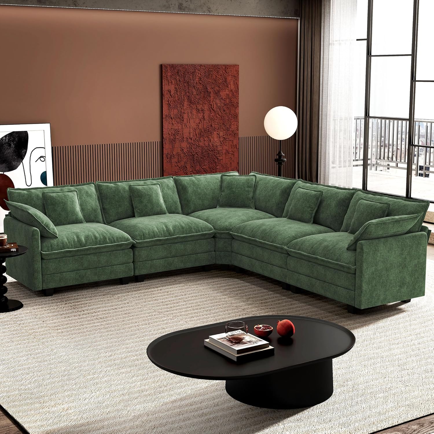 Premium Fresh Find Ihanherry 146" U-Shaped Modern Sofa Modular Sectional Cloud Couch Grey Practical