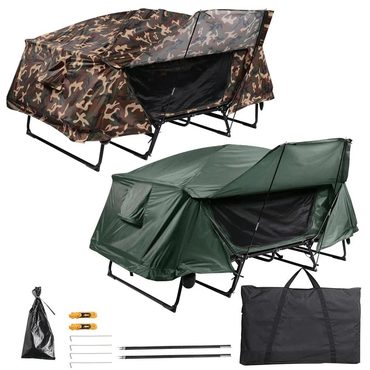 Advanced Standard Goods 2-Person Cot Tent Camping Folding Off the Gound Tent with Fly 4-Legs Reliable