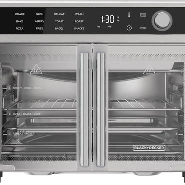 Classic Open Market Crisp 'N Bake Air Fryer Toaster Oven Combo, 12 in 1 Convection, Stainless Steel Enhanced
