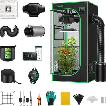 New 2026 Direct Source VIVOSUN GIY Smart Grow Tent System 2x2, WiFi Grow Tent Kit, 100W LED, GrowHub E42A Modern