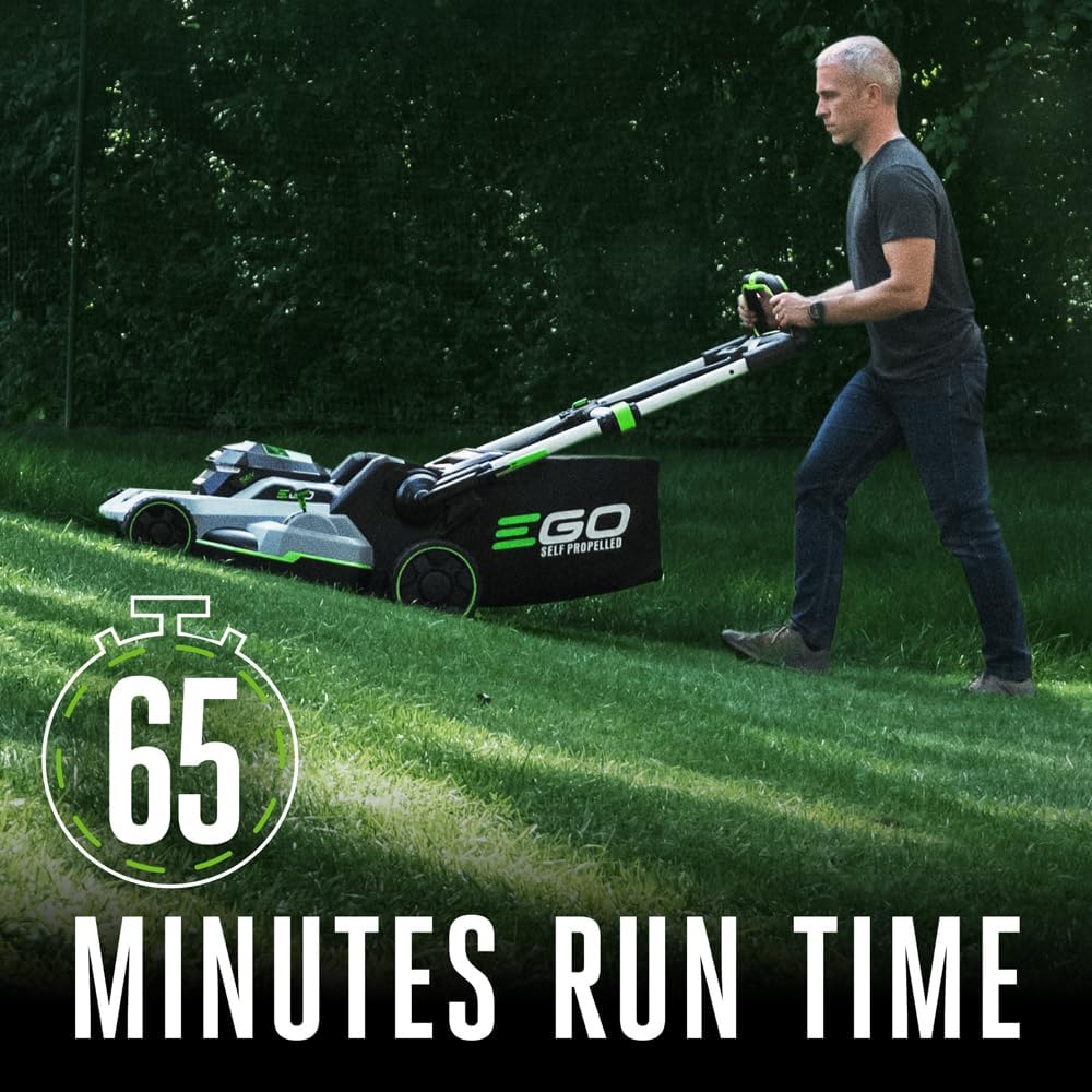 Revolutionary Basic Line EGO Power+ 21-Inch 56V Self-Propelled Cordless Lawn Mower with 2x 4.0Ah Batteries & Rapid Charger, Black Sensible