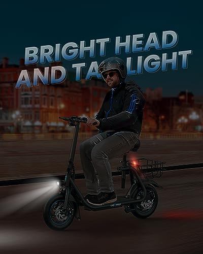 Limited Standard Goods URBANMAX C1 Electric Scooter with Seat, 450W Powerful Motor up to 22 Miles Range Practical