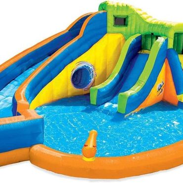 Limited Clear Choice BANZAI Pipeline Twist Kids Inflatable Outdoor Backyard Water Pool Aqua Splash Park and Slides Fine