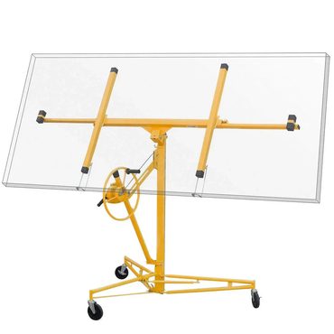 Revolutionary Fresh Find Drywall Lift 11' Yellow Rolling Sheetrock Panel Hoist Jack Reliable