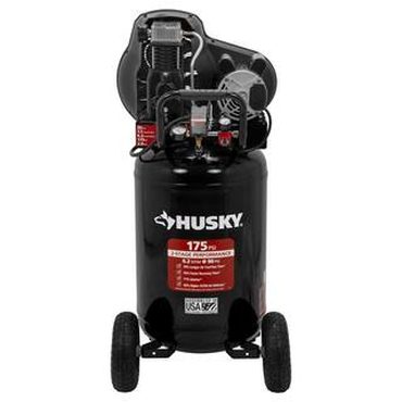 New 2026 Standard Goods Husky 30 Gal. 175 PSI Oil Lubed Belt Drive Portable Vertical Electric Air Compressor C304H Fine
