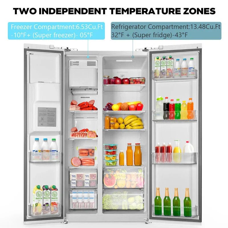 In Season Open Market 36" Side By Side 20.01 Cu. ft. Built-in Refrigerator with Freezer & Ice Maker Included Value