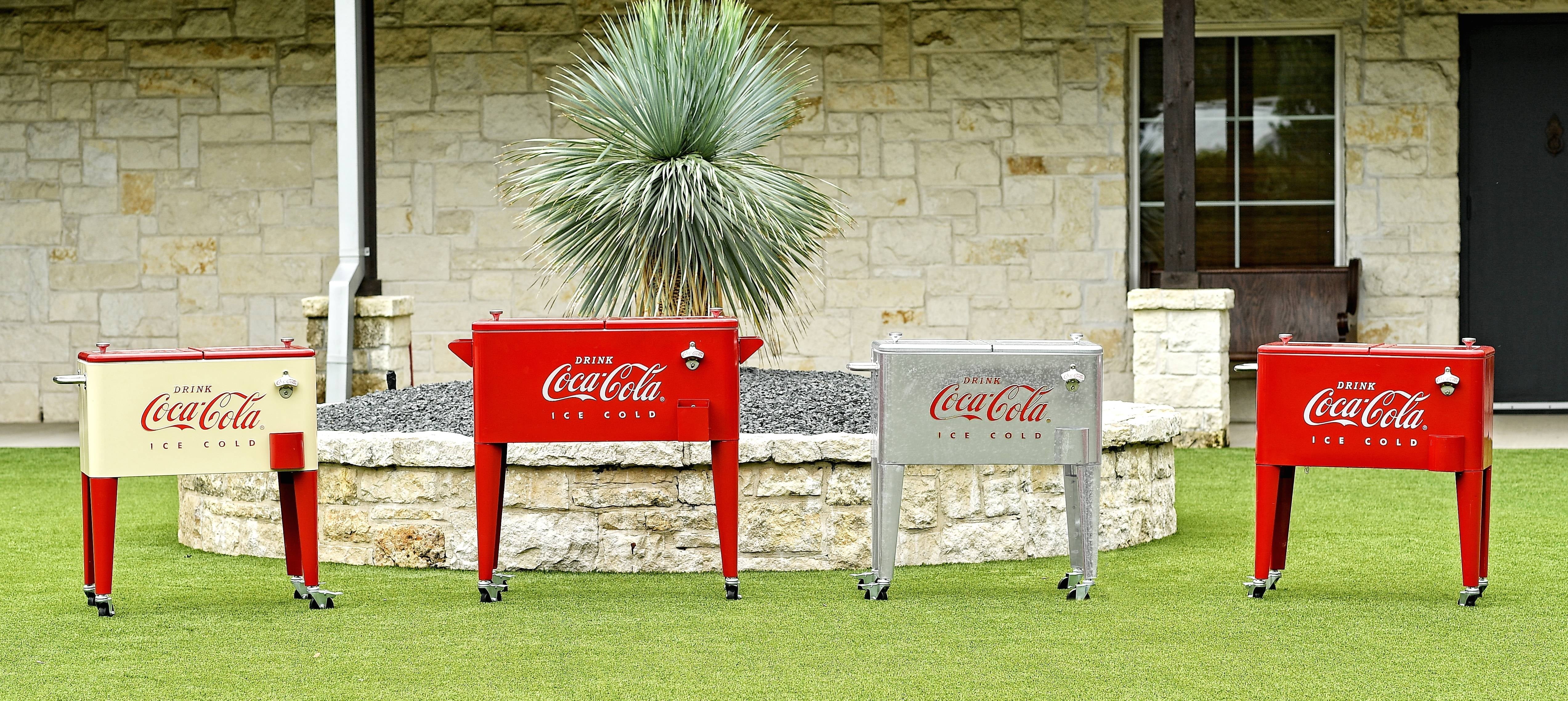 Revolutionary Basic Line Leigh Country Licensed Coca-Cola Series CP 98111 Metal 60 Qt Outdoor Patio Cooler Budget