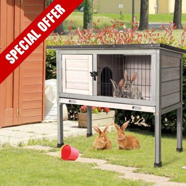 Economy Everyday Co Best Outdoor Indoor Elevated Wooden Rabbit Hutch With Removable Tray Fine