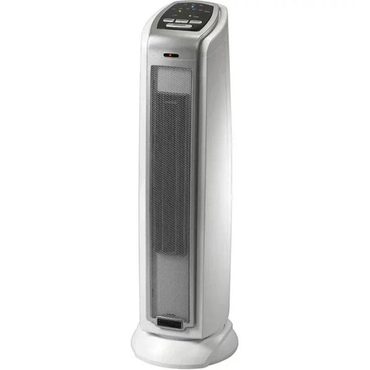 Limited Fresh Find Oscillating Ceramic Tower Heater, Silver Budget