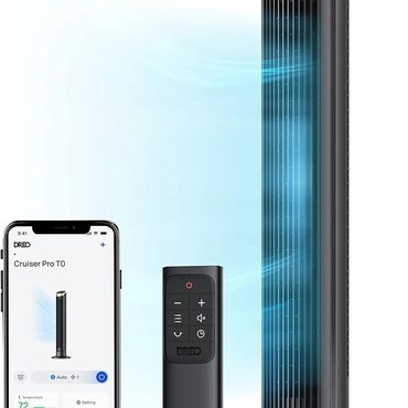Limited Simple Goods DREO Smart Tower Fan for Bedroom, 90° Oscillating, Quiet, Remote, 12H Timer, Silver Universal