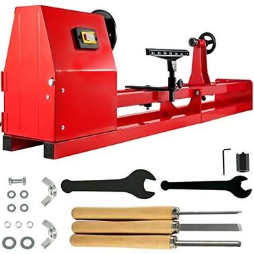 Select Open Market Mophorn Wood Lathe 14" x 40", Benchtop Wood Lathe with 3 Chisels Improved