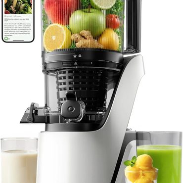 Advanced Clear Choice Canoly C16 Cold Press Juicer 6" Extra Wide Feed Chute 3 IN 1 Strainers AC Brushless Motor Improved
