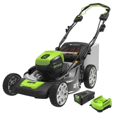 Brand New Standard Goods 80V Cordless 21′′ Self-Propelled Brushless Lawn Mower | Greenworks Reliable