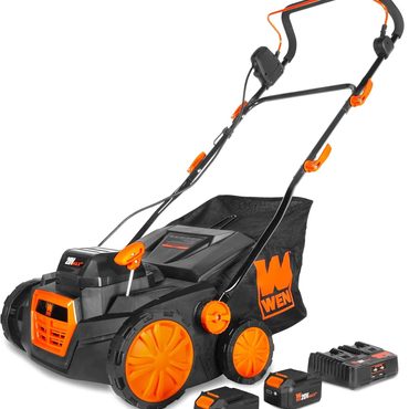 Durable True Basics WEN DT1516 16-Inch 15-Amp 2-in-1 Electric Dethatcher and Scarifier with Collection Bag Distinctive