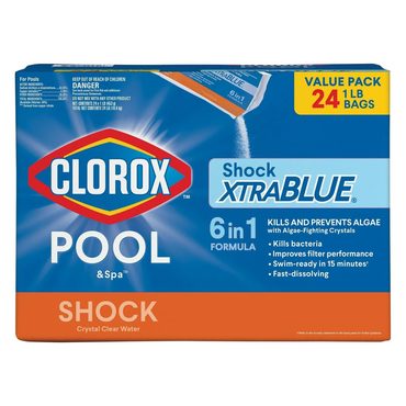 Limited Everyday Co Pool Spa Hot Tub XtraBlue Shock Algaecide Treatment 1lb Bag Case 24 Pack Enhanced