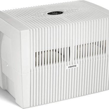 In Season Fresh Find Black Humidifier - Filterless evaporative humidifier for spaces up to 645 square feet Fine