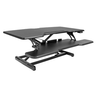 Revolutionary Smart Pick Electric Standing Desk Converter 38" Tabletop Height Adjustable Black Value