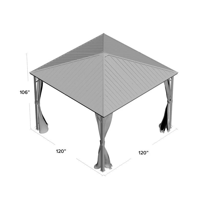 Genuine Standard Goods Acuff 10 Ft. W x 10 Ft. D Steel Patio Gazebo Reliable