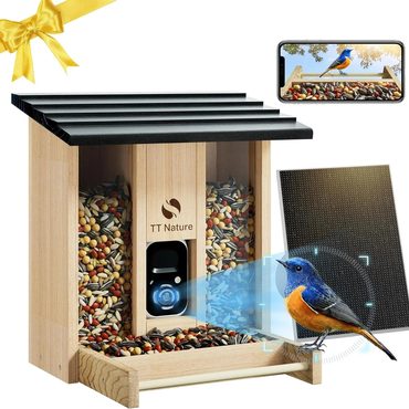 Limited Simple Goods Feeder with Camera Smart Bird Feeder Solar Powered AI Identify 10000 Plus Bird Species Original