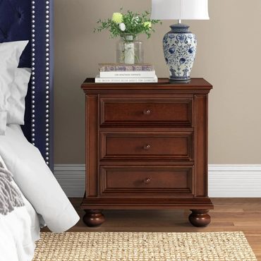 Essential Fresh Find 28'' Tall 3 - Drawer Nightstand Set of 2 Universal