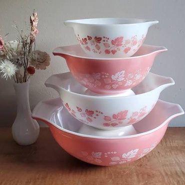 Revolutionary Open Market ParkwoodTreasures Vintage Pyrex Pink Gooseberry Cinderella Mixing Bowls Functional
