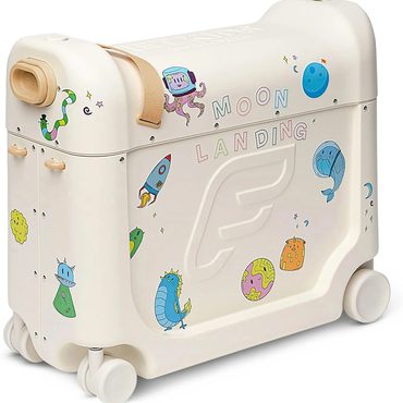 Durable Standard Goods Kids Ride-On Luggage and In-Flight Bed Ages 3-7 Blue Modern