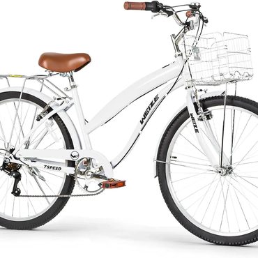 Premium Direct Source WEIZE Beach Cruiser Bike, 26 inch Commuter Bicycle, 7-Speed, Teal Practical