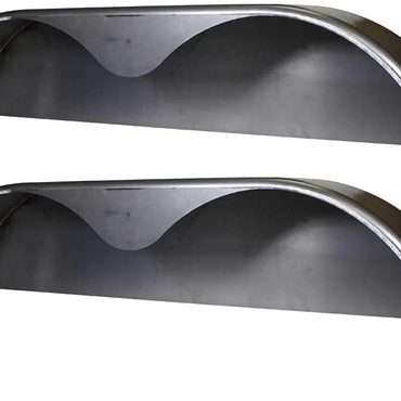 Brand New Basic Line 2025 72×10-3/4 Tandem Axle Steel Trailer Fender w/Back Plate Welded In (2-Pack) Modern