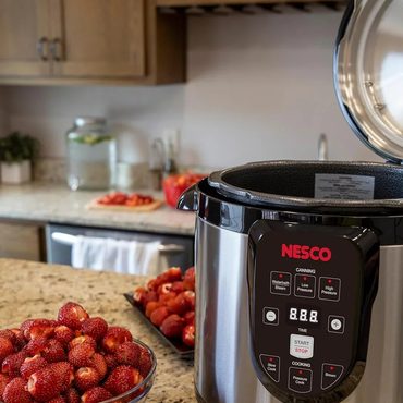 In Season Pure Value Nesco NPC-9 Smart Electric Pressure Cooker and Canner, Stainless Steel, 9.5 Qt Enhanced
