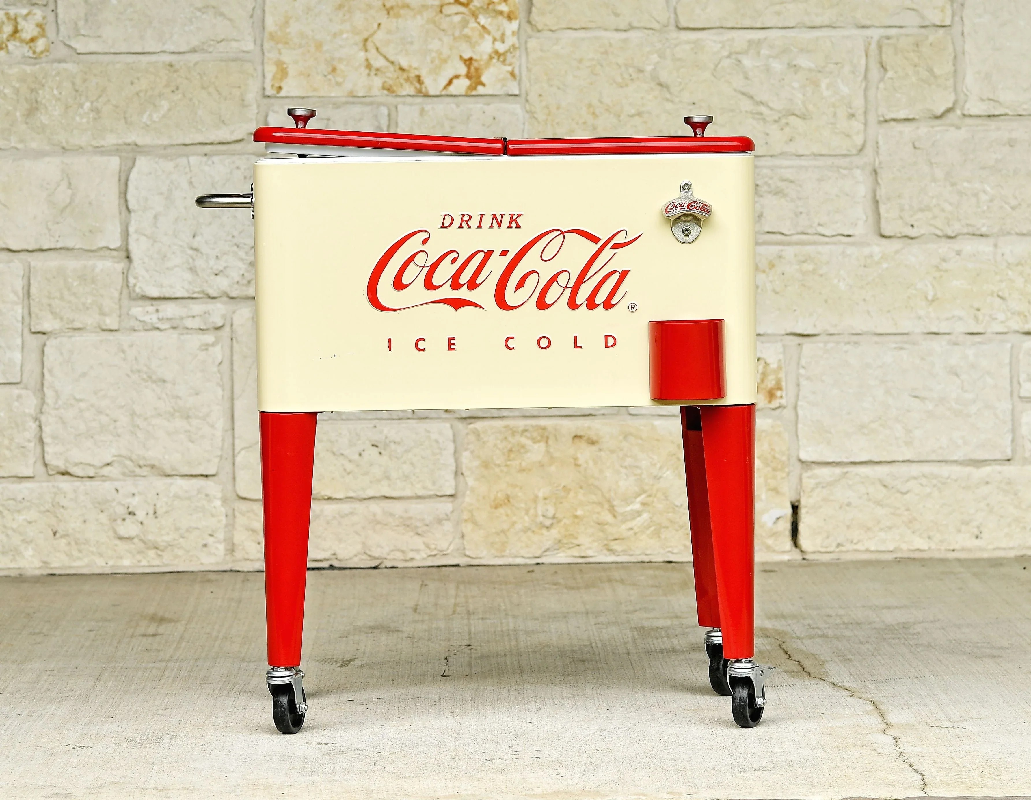 Revolutionary Basic Line Leigh Country Licensed Coca-Cola Series CP 98111 Metal 60 Qt Outdoor Patio Cooler Budget