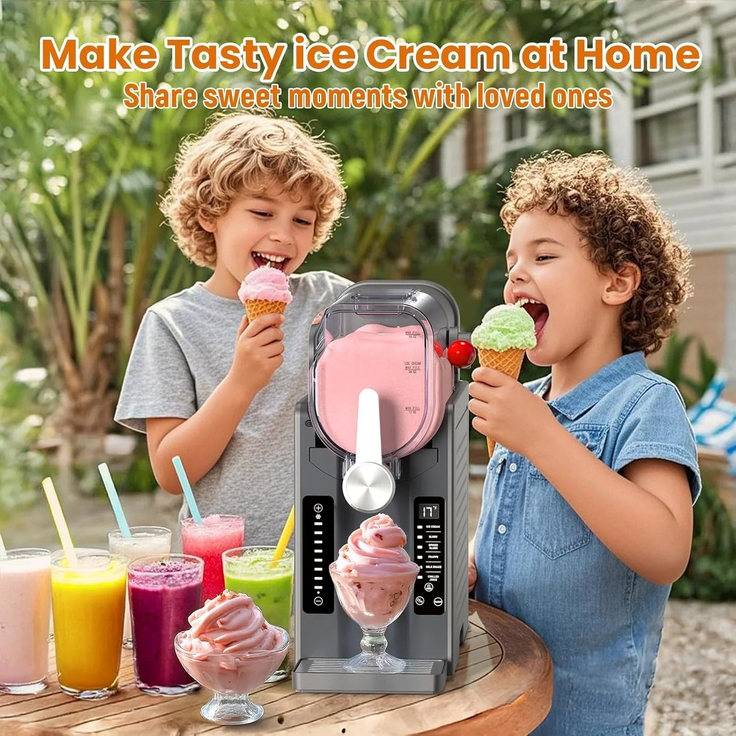 Select Smart Pick Soft Serve Ice Cream Machine,Slushy Machine for Home Sensible