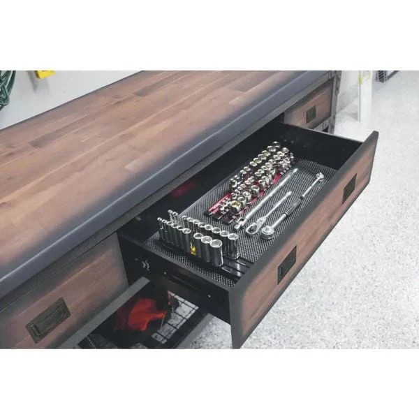 Popular True Basics Building Products 72 in. 3-Drawers Rolling Industrial Workbench and Wood Top Improved