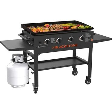 Advanced Prime Select Blackstone 4-Burner 36" Griddle Cooking Station with Side Shelves Value