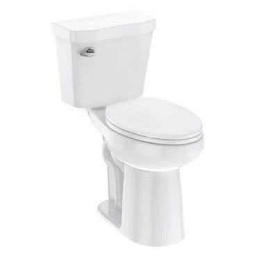 Limited Open Market 21" Elongated Toilet, Two-Piece Toilet with Soft Close Seat, 1.28 Siphonic Flush, Cotton White Modern