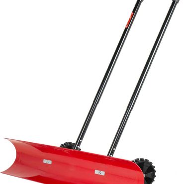 Limited Clear Choice 38 Inch Snow Shovel for Driveway Bi-Direction Heavy Duty Snow Pusher with Wheels Angled Blade Budget