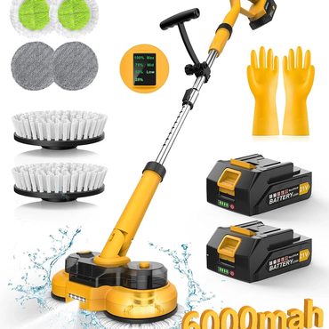 2026 Debut Fresh Find 6000mAh Battery Electric Mop M1 800RPM Cordless Power Scrubber with LED Light Sensible