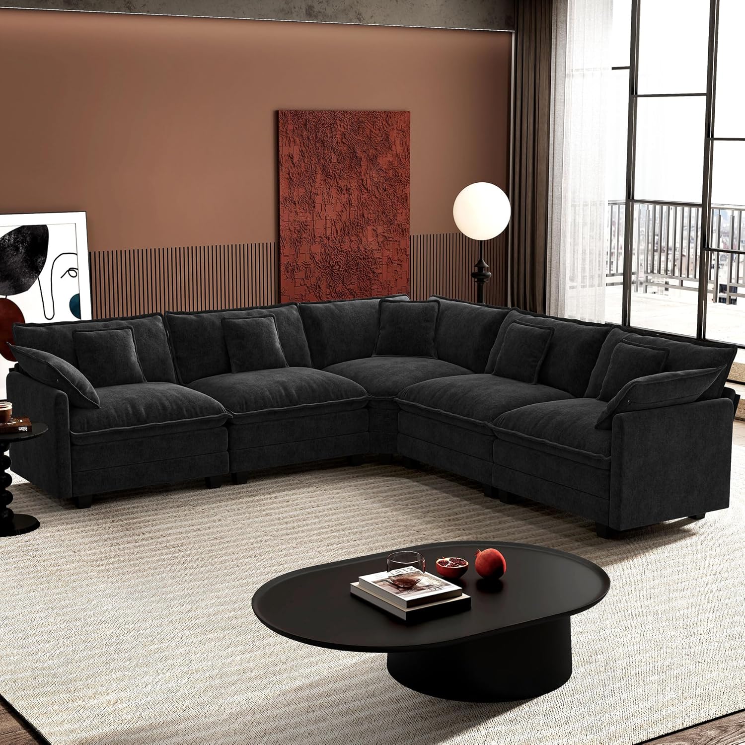 Premium Fresh Find Ihanherry 146" U-Shaped Modern Sofa Modular Sectional Cloud Couch Grey Practical