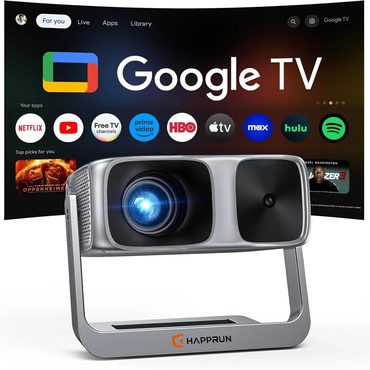 In Season True Basics 2000 ANSI Official Licensed Google TV Outdoor Projector 4K Decoding, Smart Projector Modern