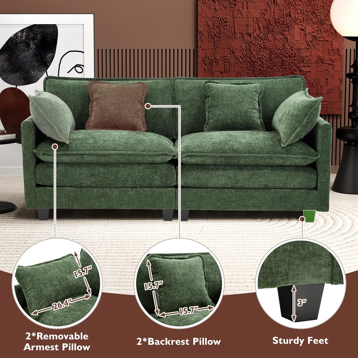 Premium Fresh Find Ihanherry 146" U-Shaped Modern Sofa Modular Sectional Cloud Couch Grey Practical