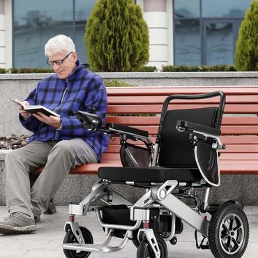 Limited Direct Source Electric Wheelchair 25 Miles Foldable Power Wheelchair Adults Seniors 500W Silver Gray Functional