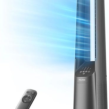 New 2026 Basic Line PELONIS 40" Smart Bladeless Tower Fan WiFi Remote Black Everyday