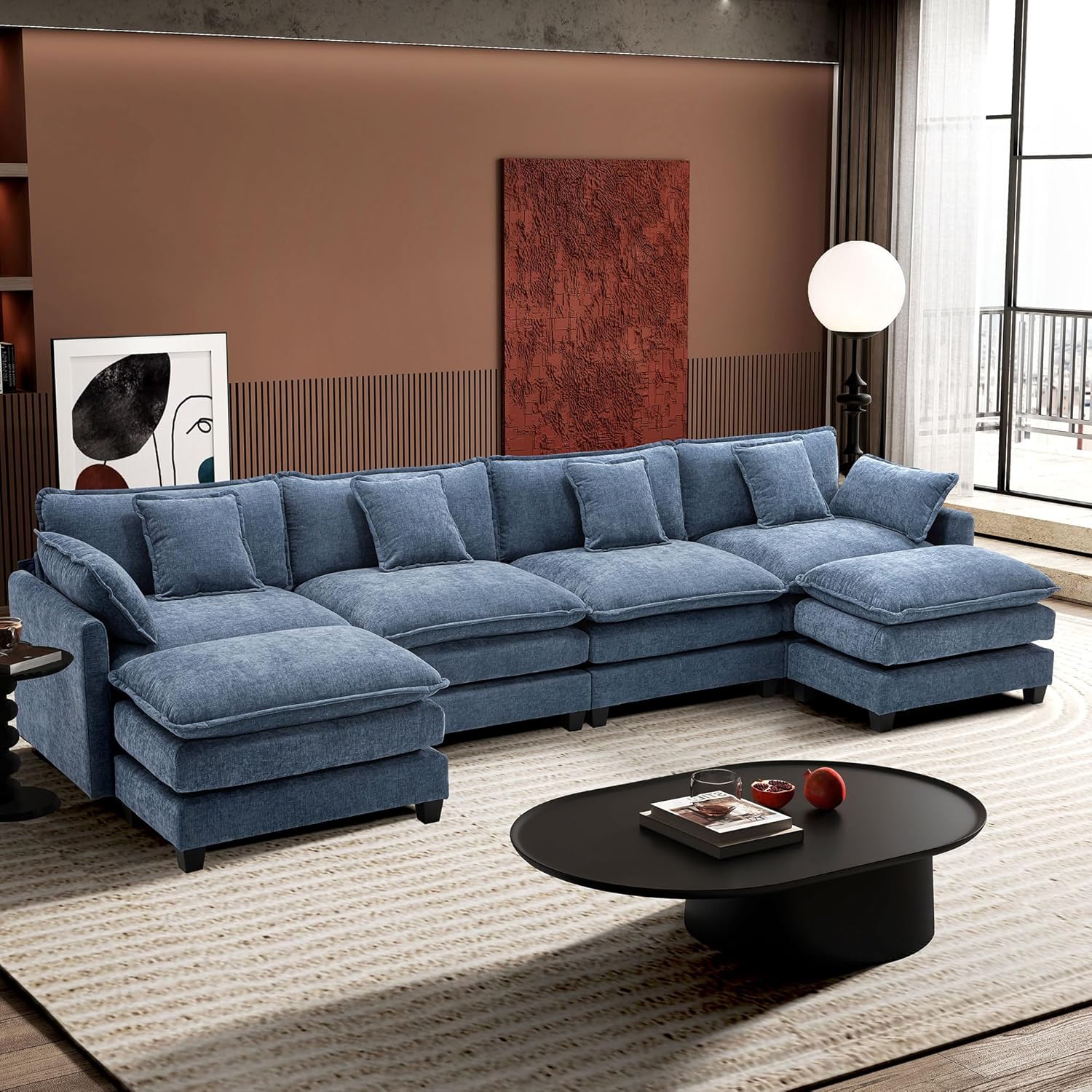 Premium Fresh Find Ihanherry 146" U-Shaped Modern Sofa Modular Sectional Cloud Couch Grey Practical