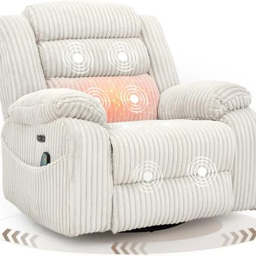 Popular Open Market Electric rotary rocker lounge chair for adults with massage and calories, USB and C charging ports Practical