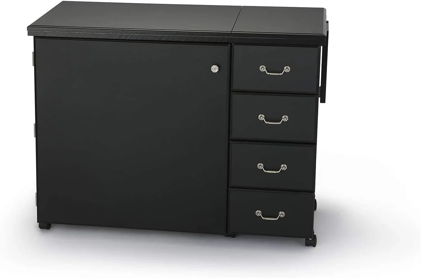 Revolutionary Open Market Norma Jean Sewing Cabinet for Sewing Cutting Quilting Crafting Black Enhanced